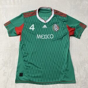 Vintage adidas Mexico FIFA World Cup Home Jersey #4 Rafa Marquez Sz Large *READ